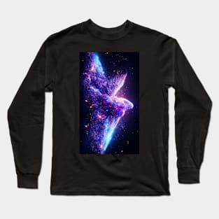 Galactic Wing - The Blue and Purple Nebula Long Sleeve T-Shirt